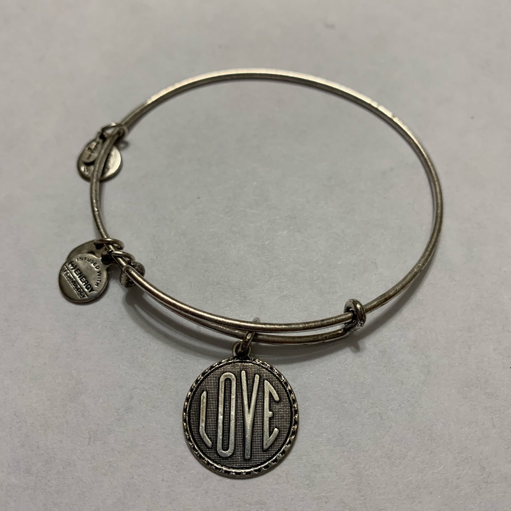 Alex and Ani Love bracelet silver